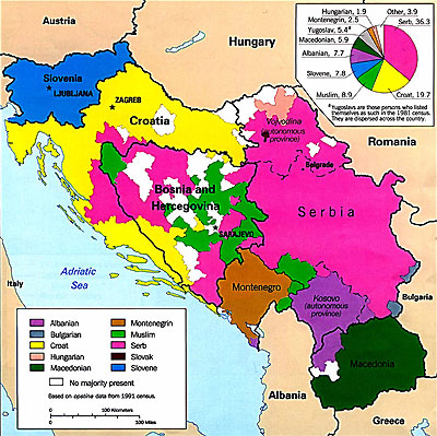 Народы Югославии на 1991 год